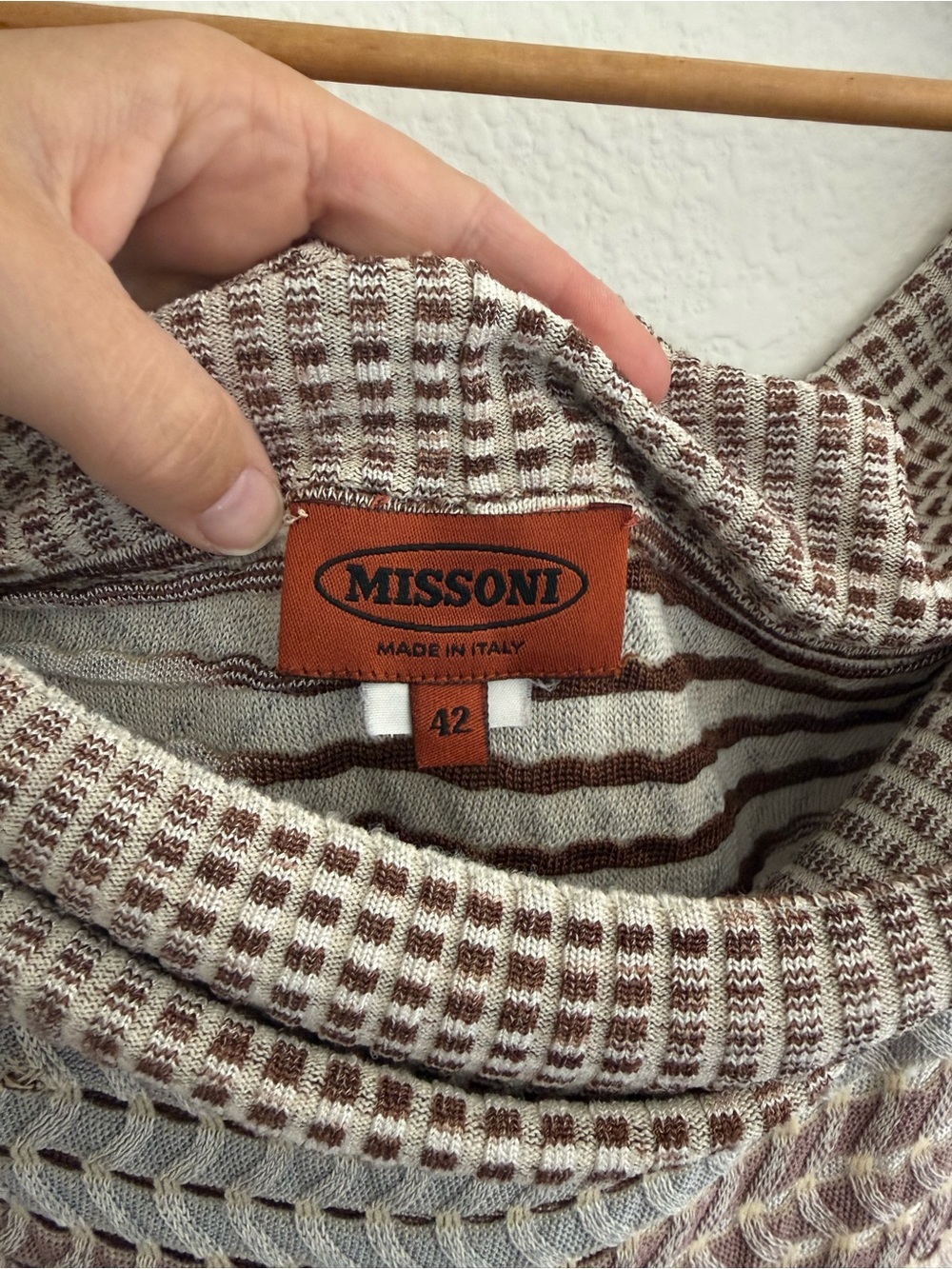 Y2K Missoni Knit Off-Shoulder Top - Picture 3 of 6